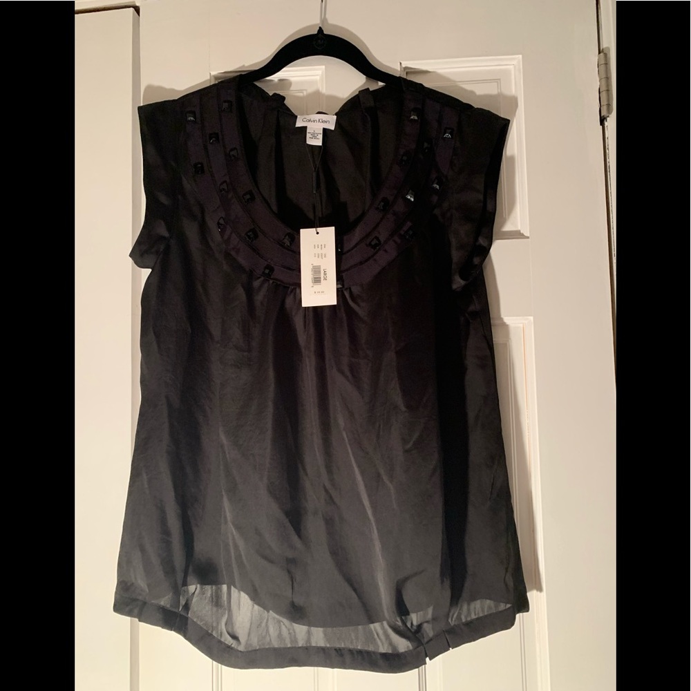 Calvin Klein Size Large NWT Black top